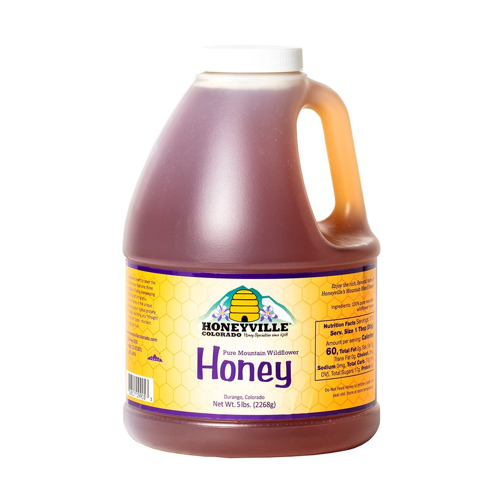 5 lb Jug: Mountain Wildflower Honey