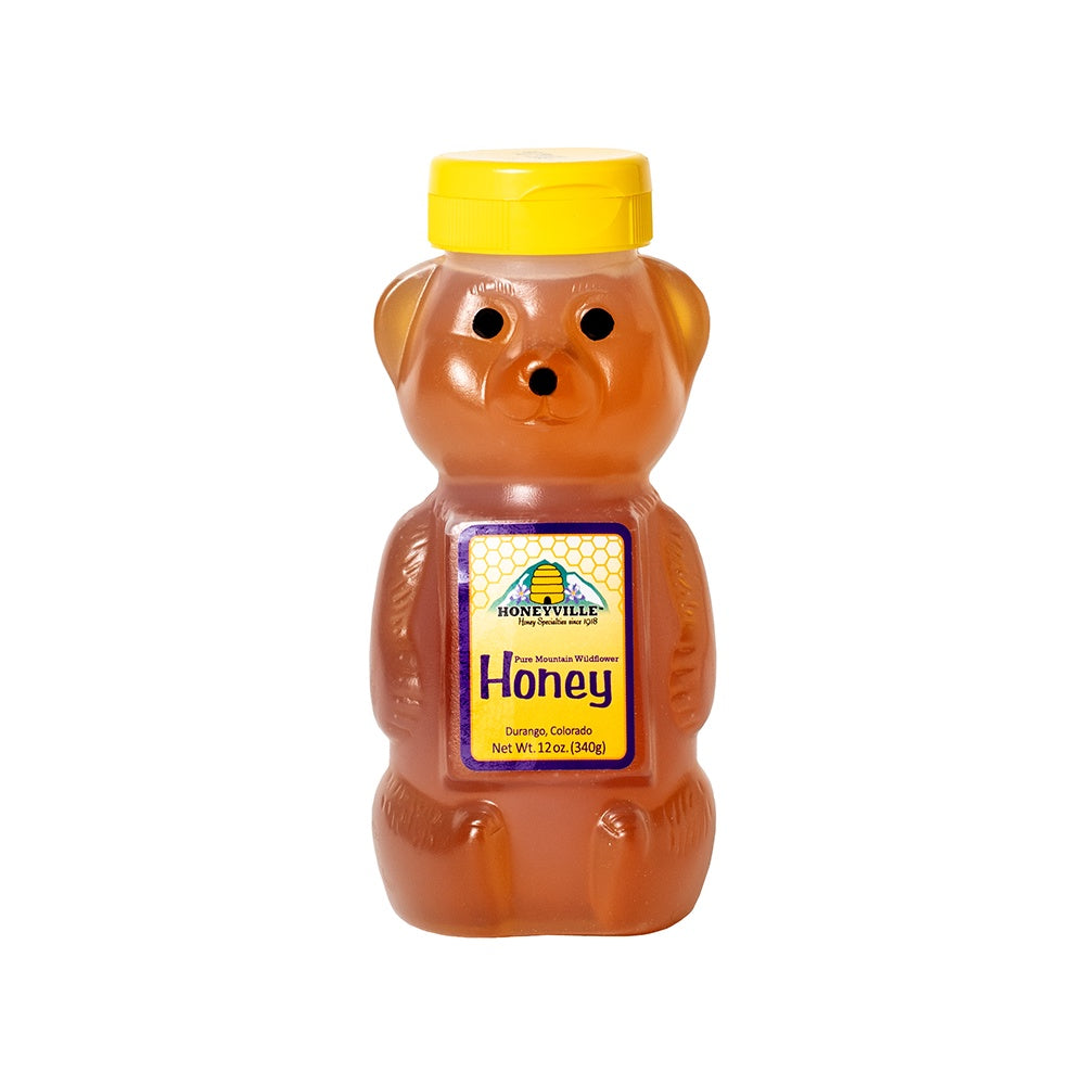 12 oz Baby Bear:  Mountain Wildflower Honey