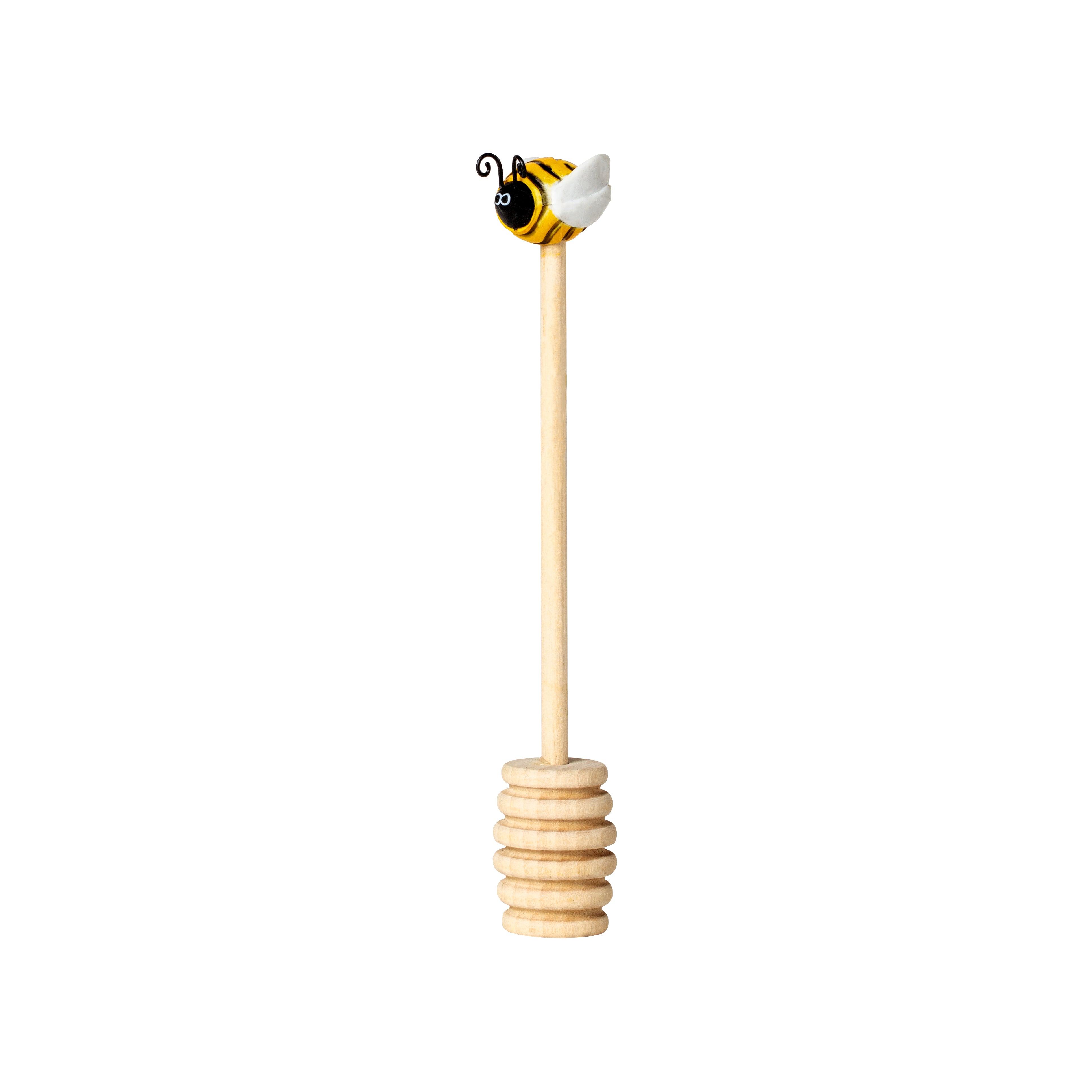 Wooden Dipper with Honeybee