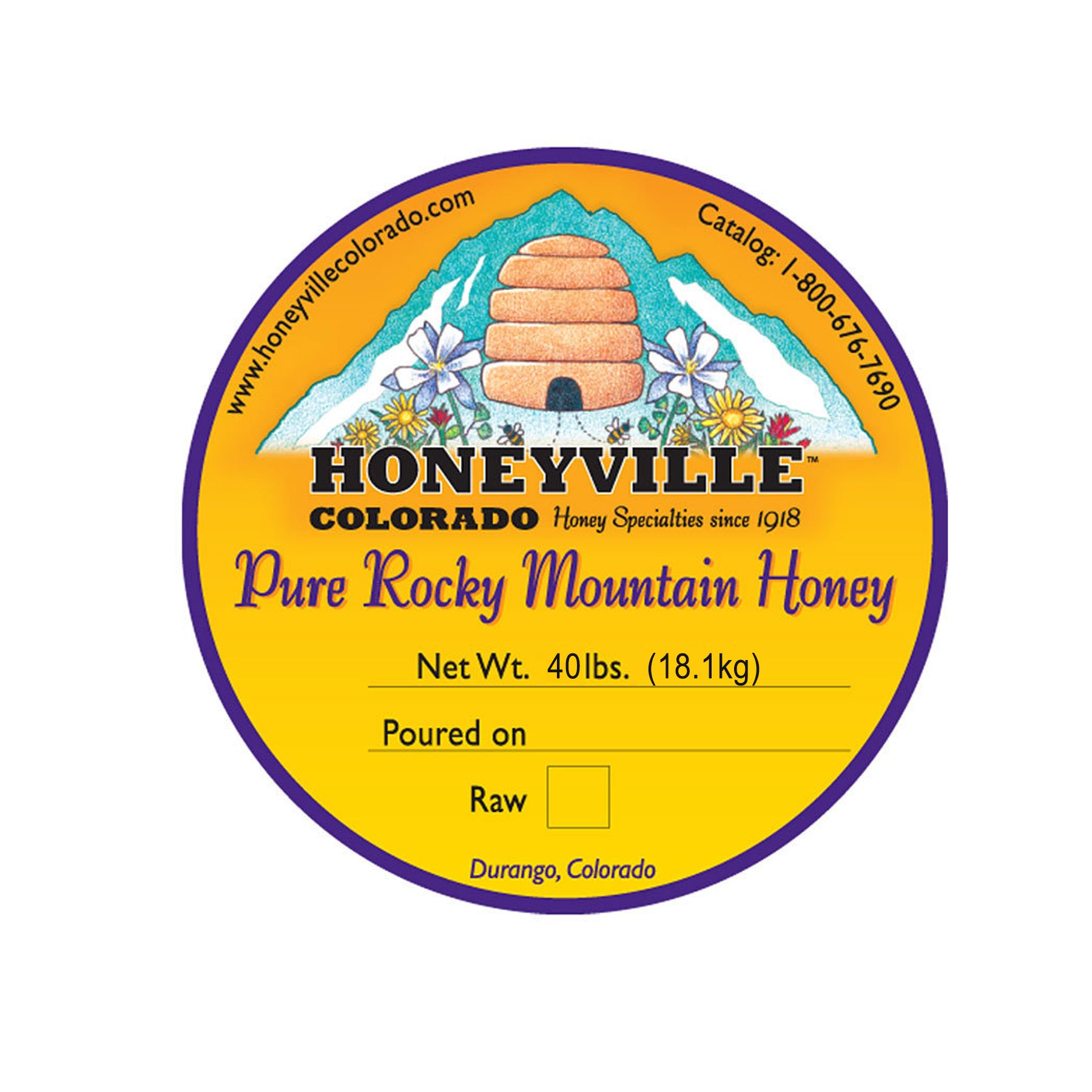 40 lb Bucket: Mountain Wildflower Honey