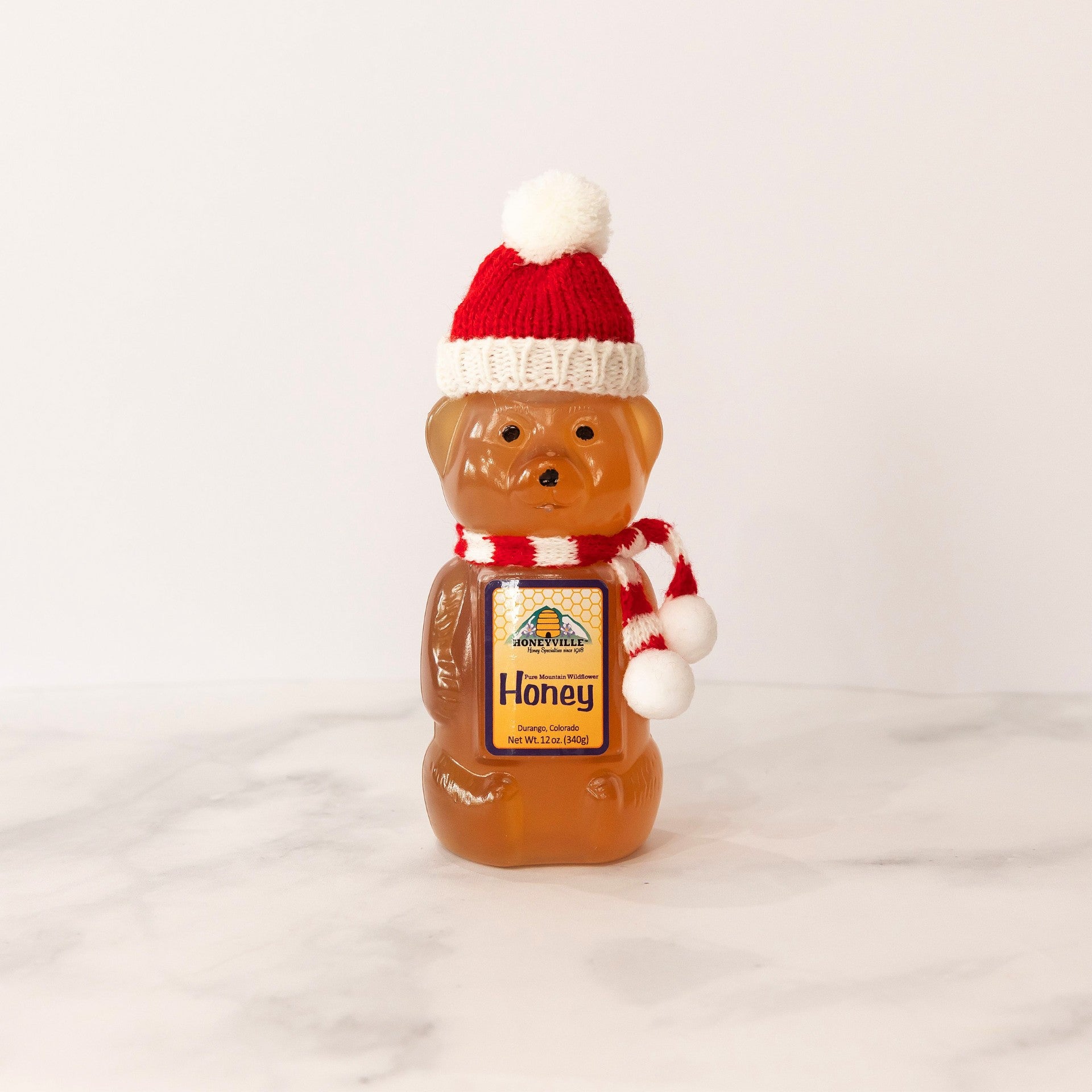 Santa 12 oz Baby Bear:  Mountain Wildflower Honey
